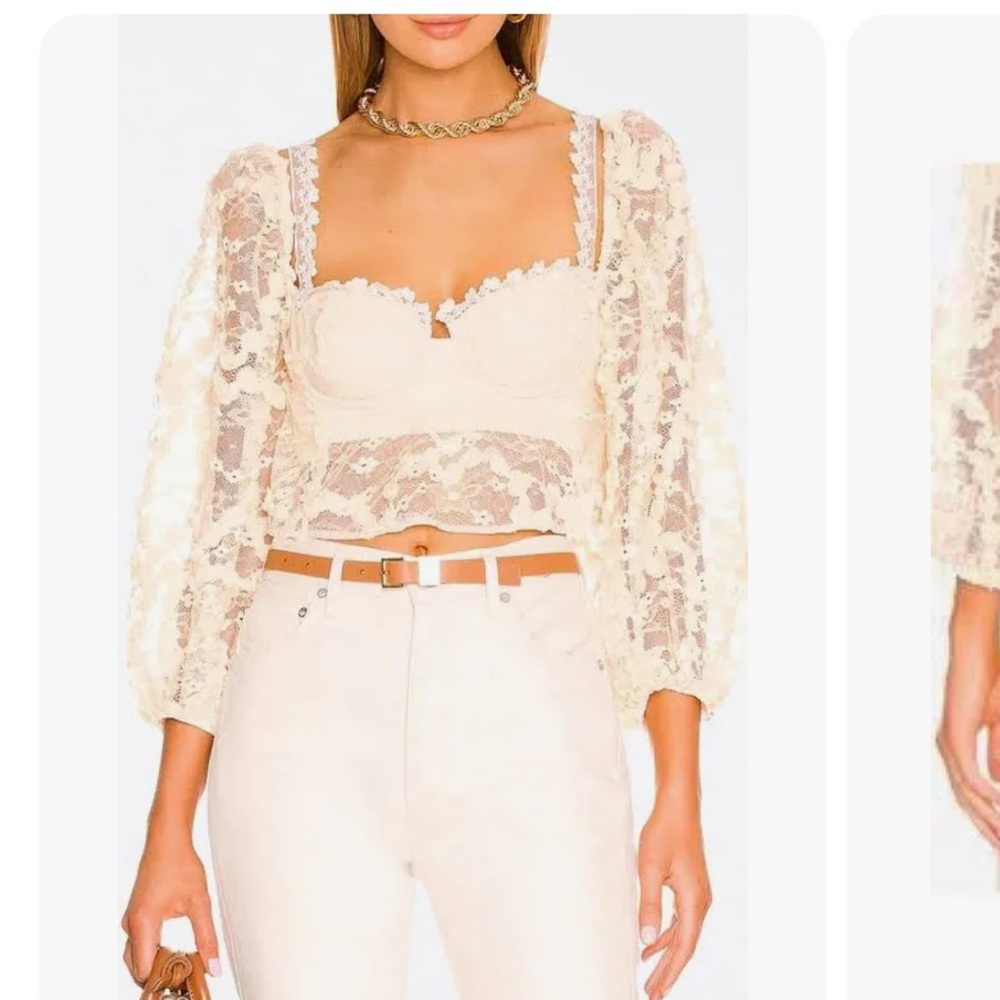 NWT Ysabelle Crop Top In Ivory